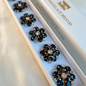 Prydnadsknapp i mörkblått